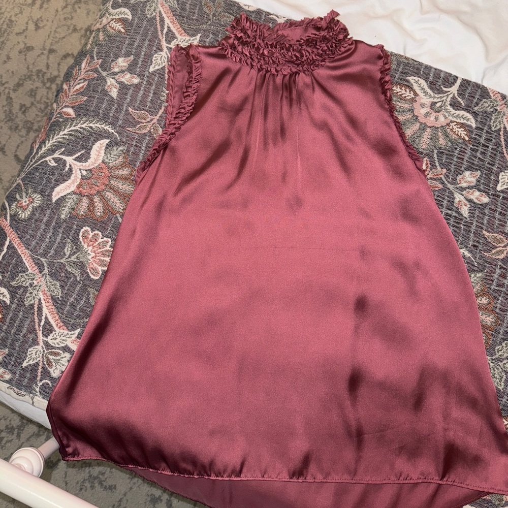 Elegant Maroon Sleeveless Top